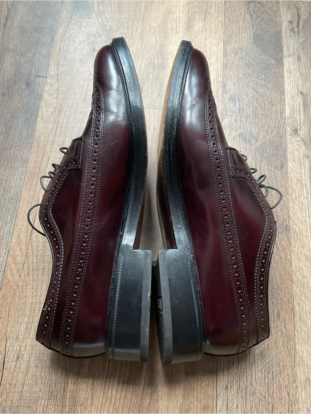Florsheim Burgundy Leather Wingtip Derbys
